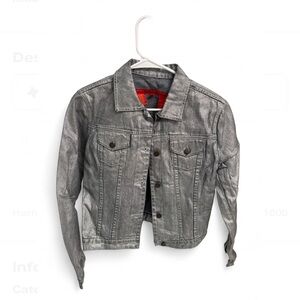 BCBGMaxAzria Jeans Vintage Silver Denim Jacket